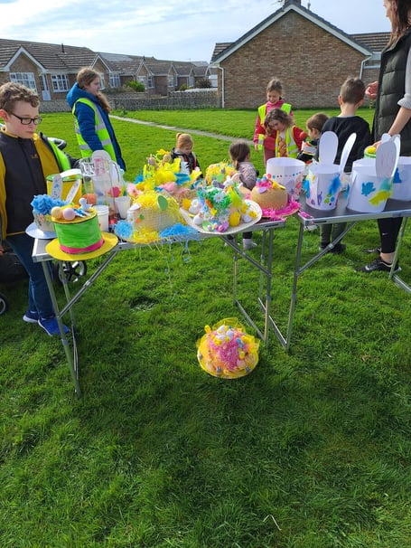 Youngsters enjoyed taking part in the Easter bonnet parade