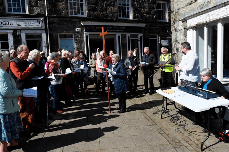 A procession and service in Dolgellau on Good Friday
