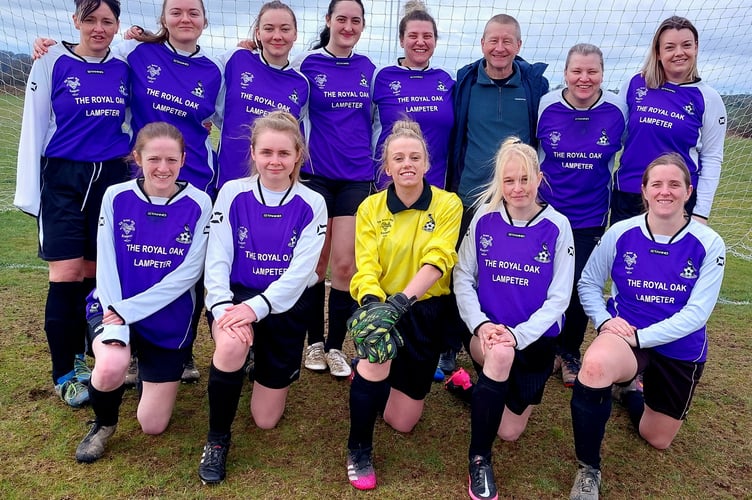 Lampeter Ladies and coach Phil Powell