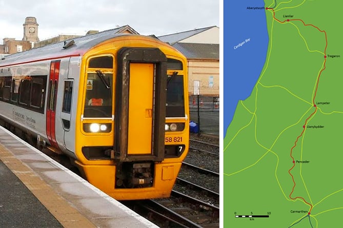 Aberystwyth to Carmarthen rail link backed 