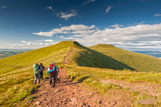 Walkers approaching summit of Pen y Fan
Brecon Beacons
Powys
South
Walking
Activities and Sports