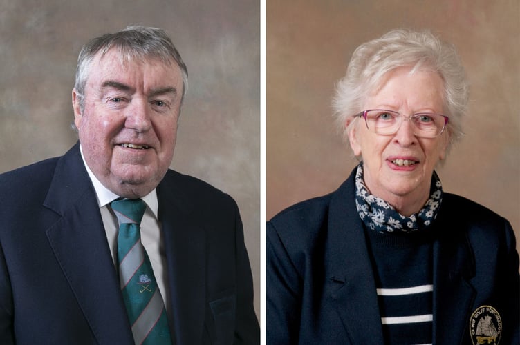 Nigel Hughes and Margaret Hamilton Porthmadog Golf Club