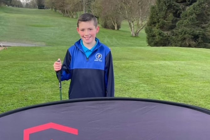 Cilwghyn GC Cai Jones at the Welsh Junior Ping tournament at Mold
