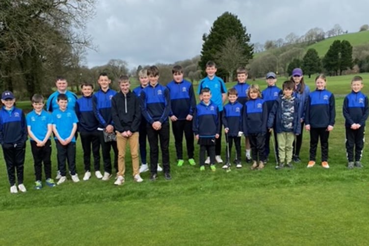 Cilgwyn Golf Club Junior captain Dion Regan's drive-in