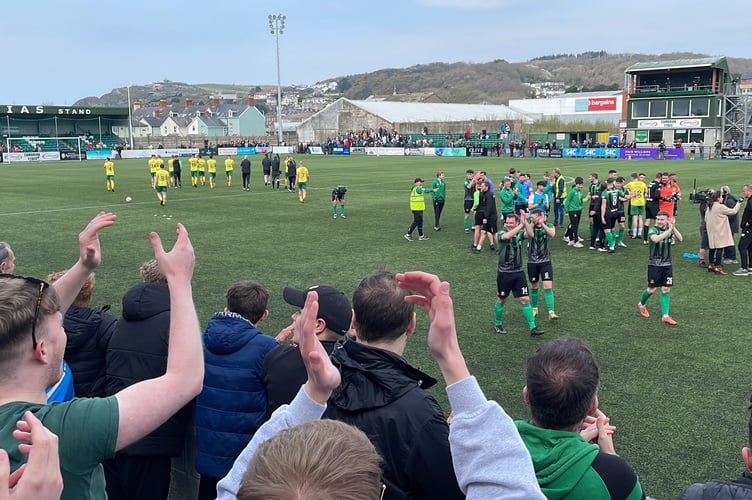 Fans celebrate as Aber avoid the drop