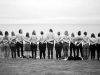 Friends pose topless for breast cancer awareness