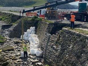 Works underway on sinkhole at Aberystwyth beach amid safety fears