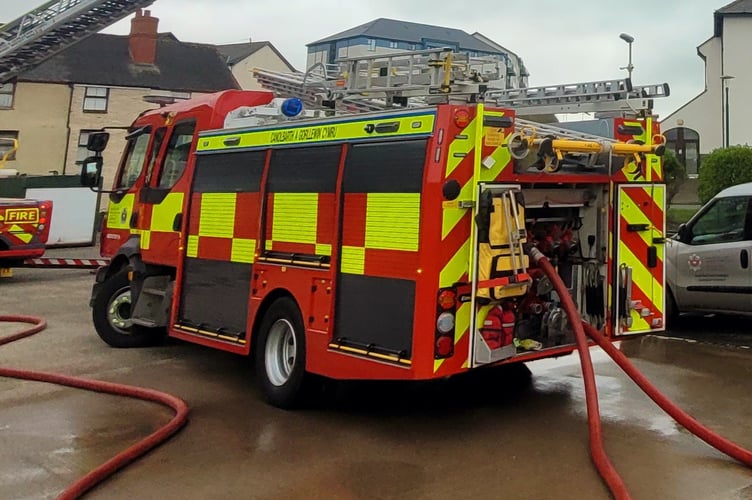Fire crew Aberystwyth