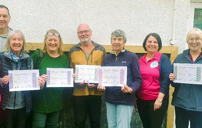 Borth Ceredigion Actif Walking for Wellbeing Scheme volunteers
