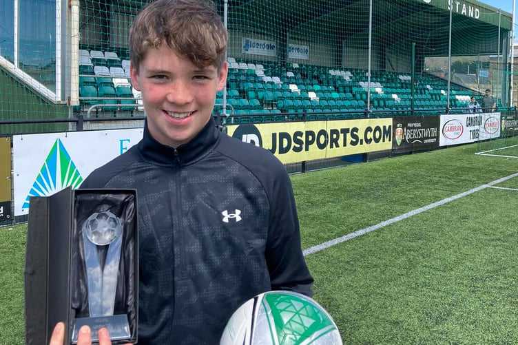 Under 15s player of the season Gwion Pugh 2023