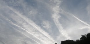 Is that a plane or is it climate engineering? 