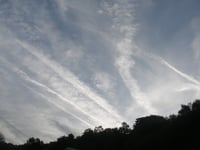 Is that a plane or is it climate engineering? 