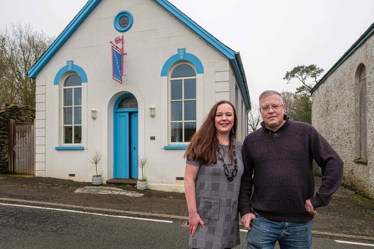 Jonathon and Yvonne Holder outside ‘Welsh Vernacular Antiques