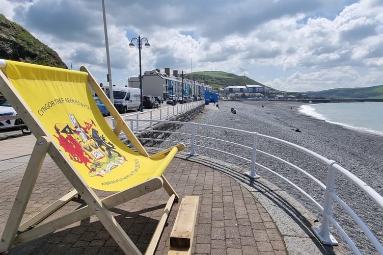The new deck chairs along the prom