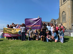 Anti-racism rally staged at Aberystwyth Castle