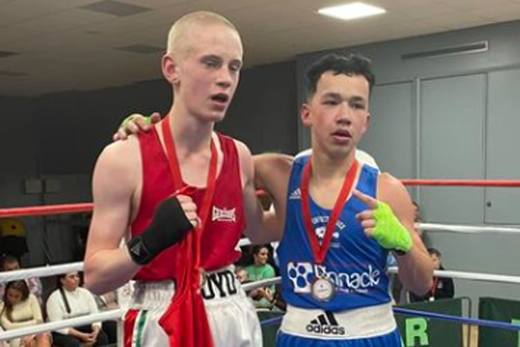 Ianto Lloyd won the Schools 54kg title Cardigan ABC 240523