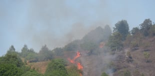 Crews from across mid and north Wales tackle weekend wild fires