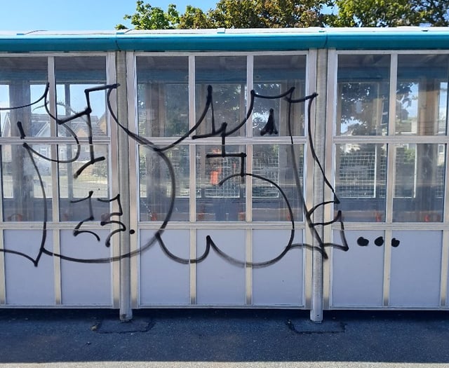 Police appeal after graffiti appears at train station