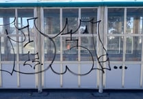 Police appeal after graffiti appears at train station