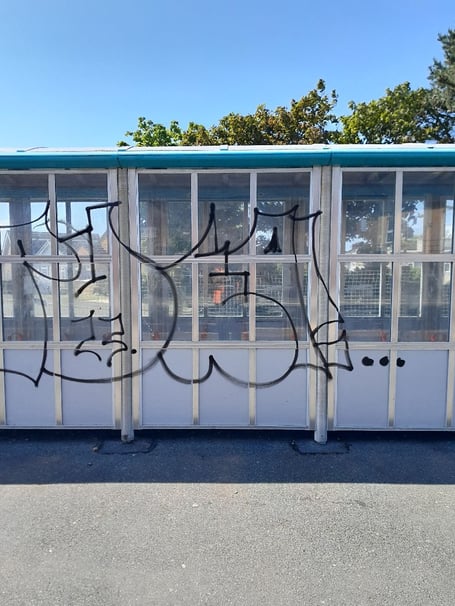 Police have released an image of the damaged shelter