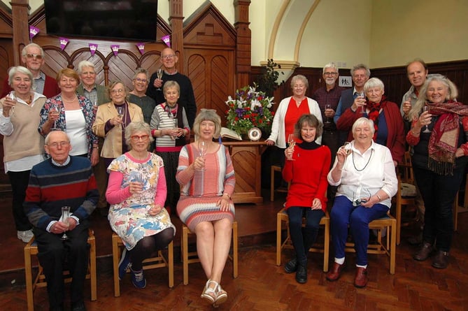 Members of Aberdyfi Presbyterian Chapel at their celebratory Coronation Big Lunch.