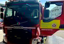 Fire crews tackle blaze in Llanfihangel-y-Creuddyn