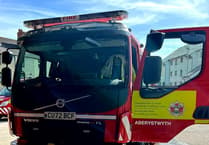 Fire crews tackle blaze in Llanfihangel-y-Creuddyn