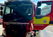 Fire crews tackle blaze in Llanfihangel-y-Creuddyn