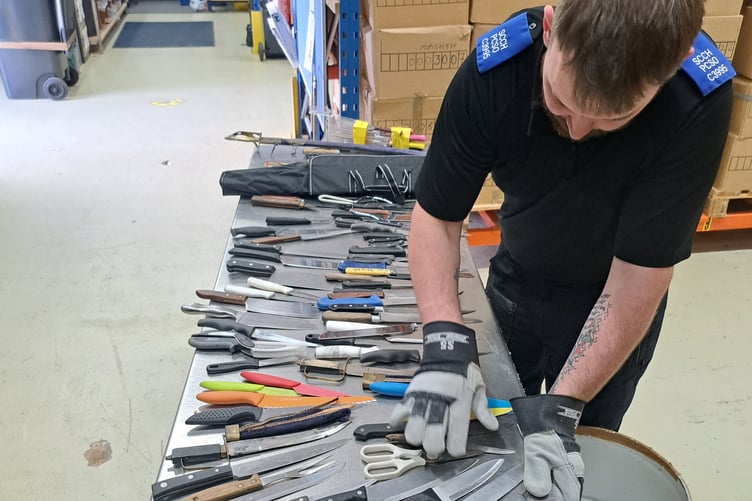 Over 560 knives were handed in across north Wales as part of Operation Sceptre