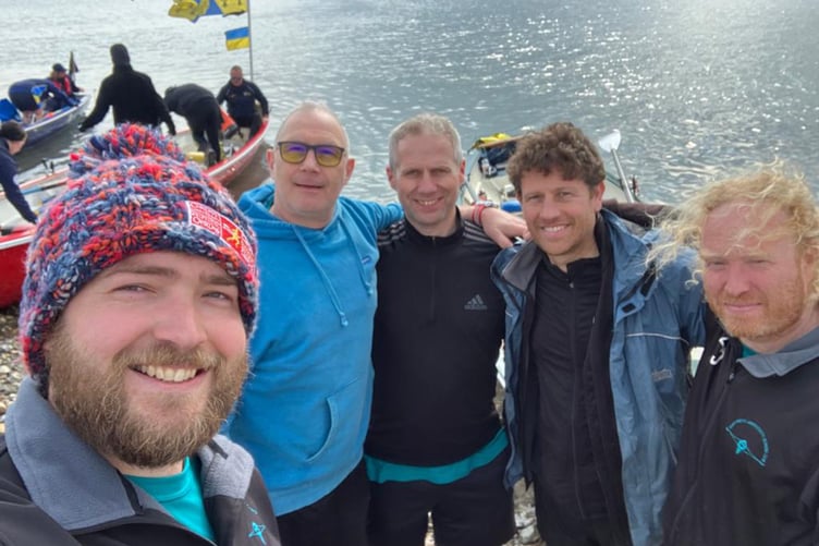 Moss Inns, Ian Kavanagh, Al Gwynne, Seb McBride, Sam Clements at the Castle To Castle Race 22 April