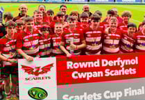 Talented Newcastle Emlyn Under 13s win Scarlets Cup