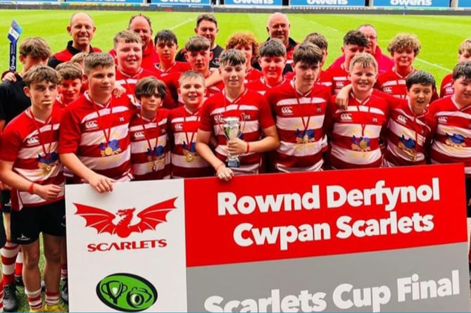Newcastle Emlyn under 13s have won the Scarlets Cup 2023