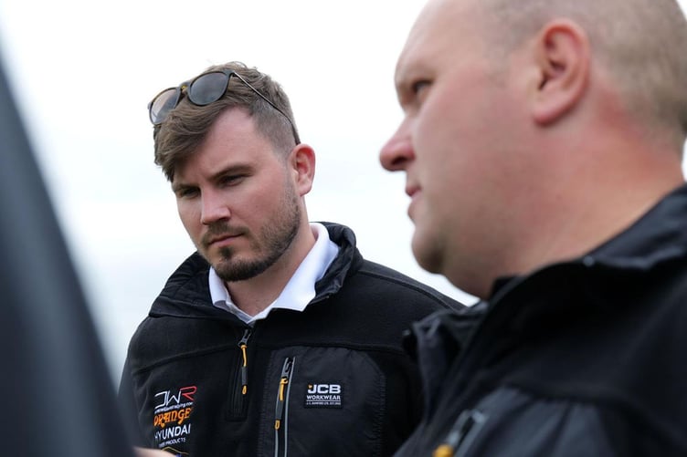 Newcastle Emlyn's James Williams had to retire from the Jim Clark Rally when well place in third place 2023