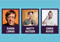 Simon Lomas, Matty Hutson and Chris Kehoe all set for Aber Comedy Club