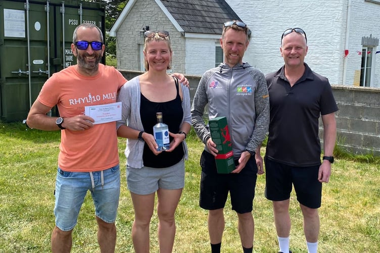 Edd Land, Lina Land, Shelley Childs, Paul Jones at the Glynarthen races 2023