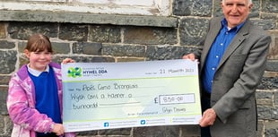 80th birthday donations help Glyn raise £850 for Bronglais Appeal