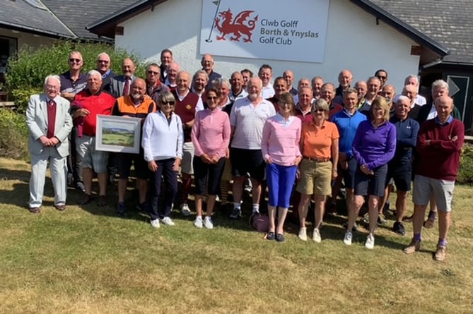 The competitors at the British Seniors’ Golfing Society event at Borth & Ynyslas 2023