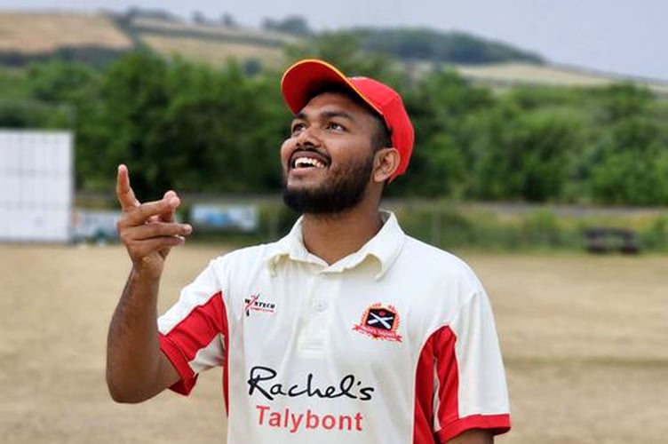 Bava Vasu took an astonishing four wickets for just five runs Talybont rachels v Commoners 100623