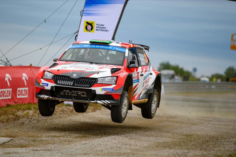 Osian Pryce take to the air at Rally Poland 2023