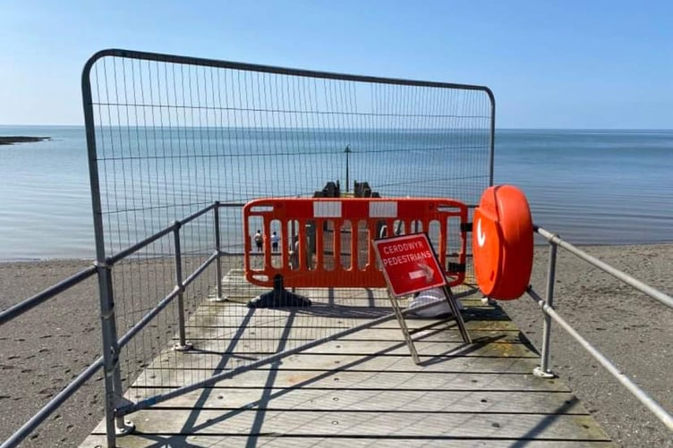 The entry to the jetty has been fenced for more than a year