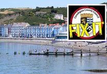 Aberystwyth's cordoned-off jetty is a danger to beach visitors