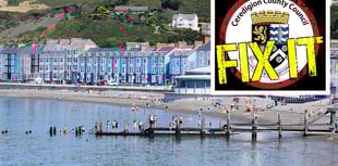 Aberystwyth's cordoned-off jetty is a danger to beach visitors