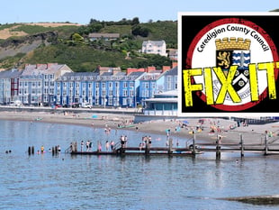 Aberystwyth's cordoned-off jetty is a danger to beach visitors