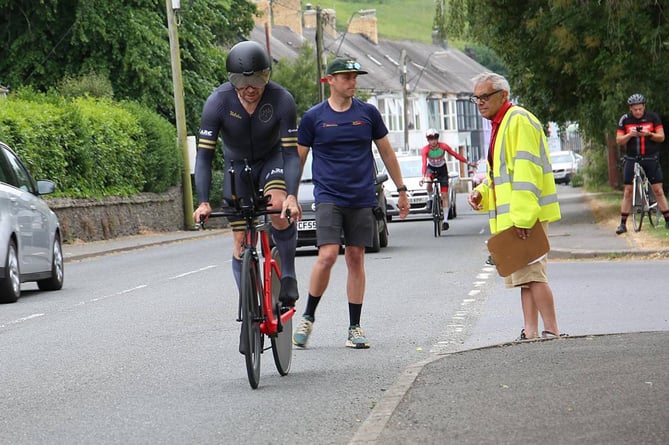 Ieuan Andy Davies at the start of the Welsh Time Trial Championship 2023