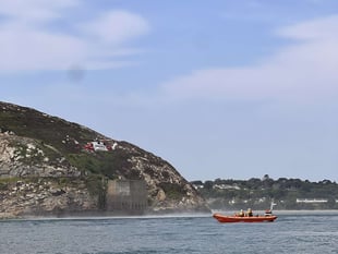 RNLI tasked to man, 54, following a fall