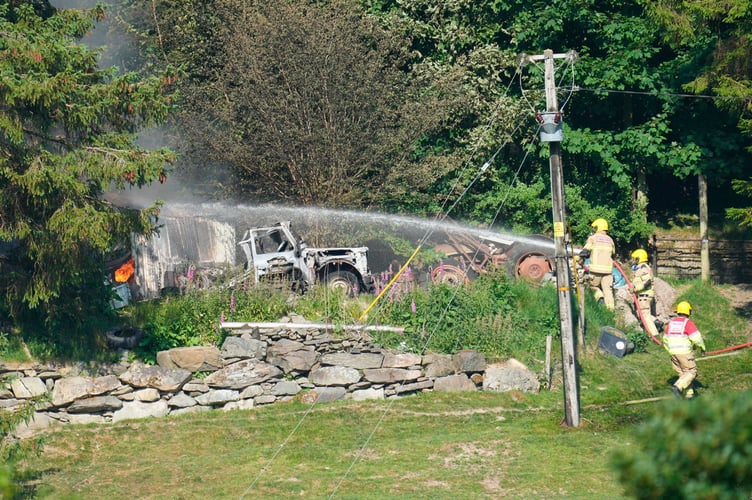 House Fire at Llan y Mawddwy Dinas Mawddwy
Where 8 Pumps were innatendance at the FIre at Tu hwnt i'r Bont Dinas Mawddwy
Picture Erfyl Lloyd Davies Photography