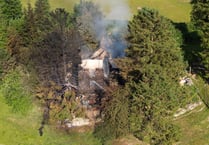 Pictures show the damage caused by house fire near Dinas Mawddwy