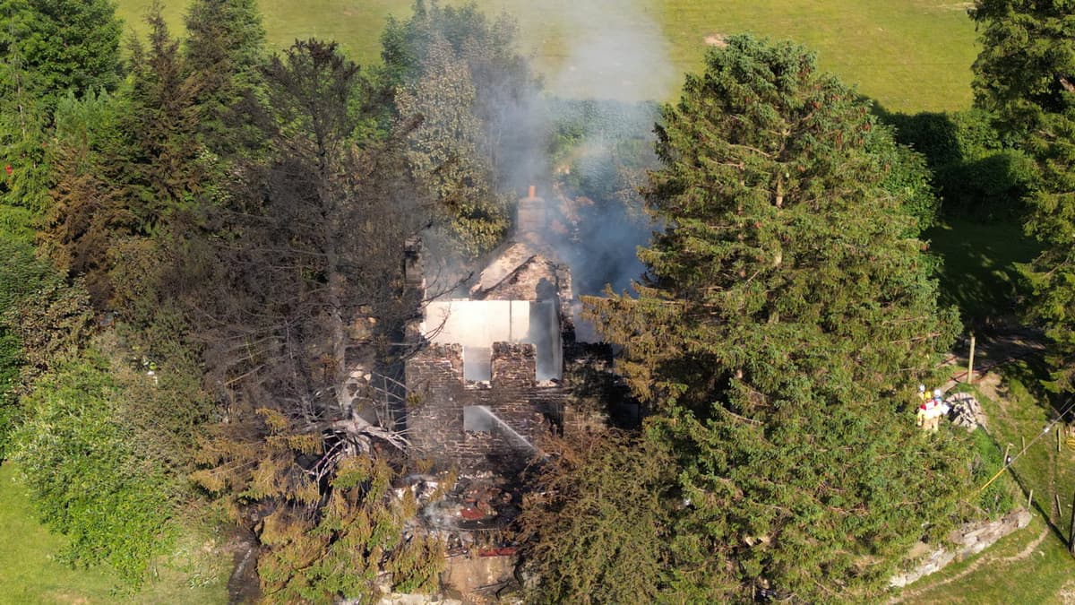 Pictures show the damage caused by house fire near Dinas Mawddwy 