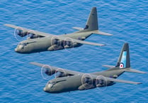 One last spin through the Mach Loop before retirement for RAF Hercules