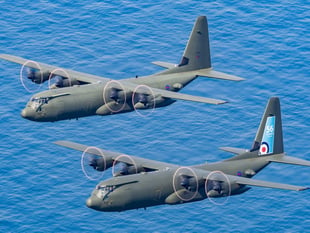 One last spin through the Mach Loop before retirement for RAF Hercules